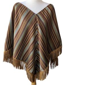 Silverado Heritage Fringe Santa Fe New Mexico Poncho One Size